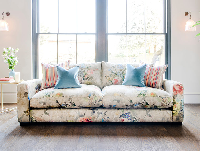 Stockbridge 4 Seater Sofa in Designers Guild Verinese Naturale Ochre